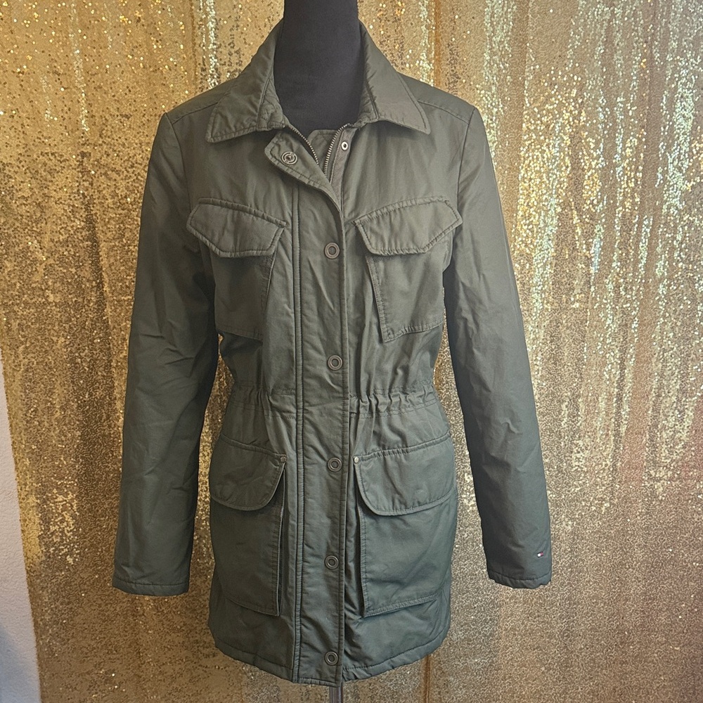 Tommy Hilfiger Olive Green Utility Jacket size Large
